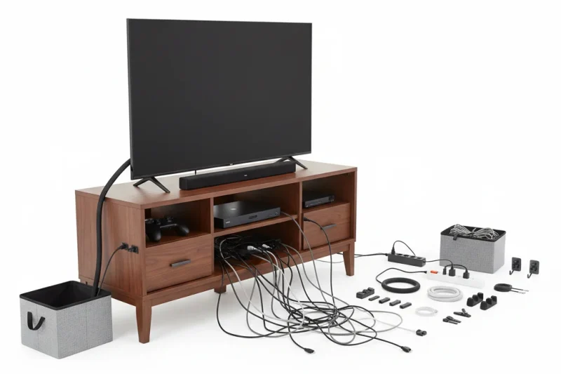 TV Stand Cable Management: How to Hide Wires Effectively