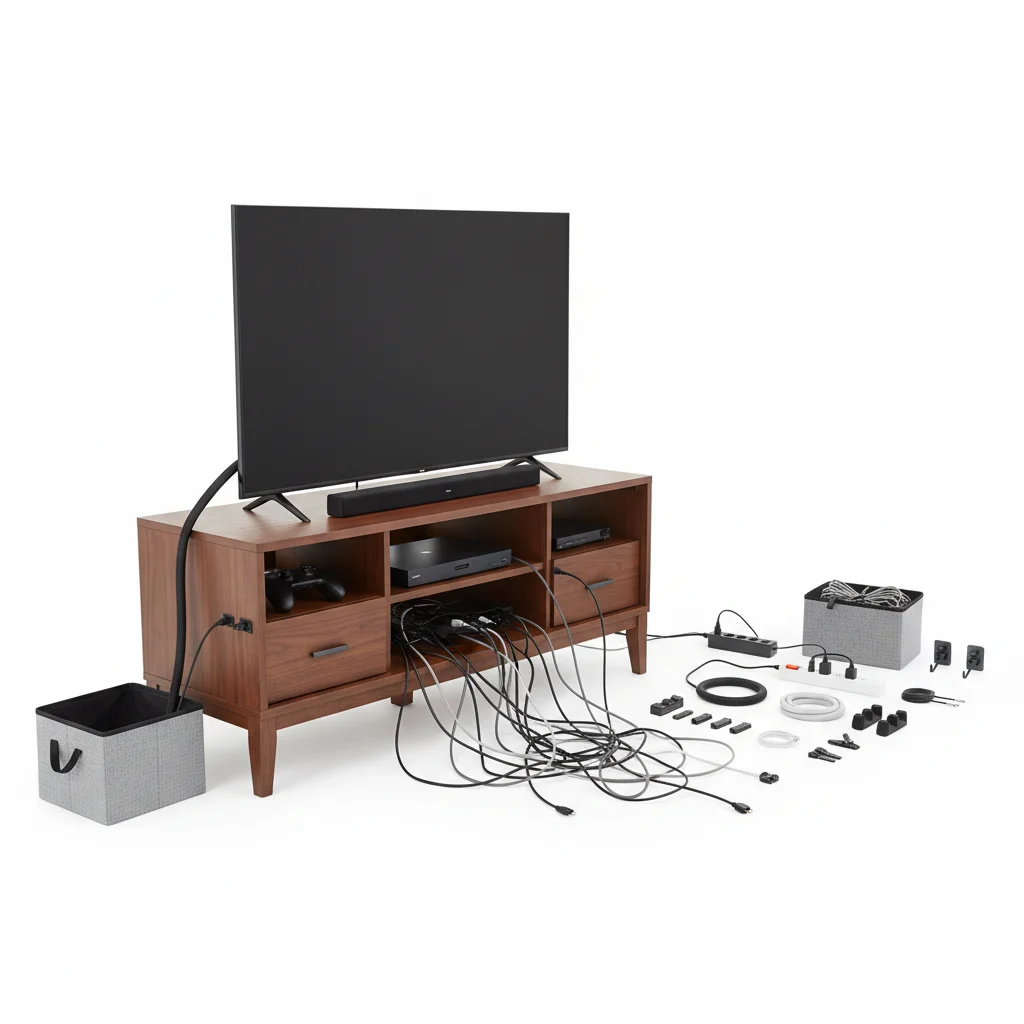 tv stand cable management